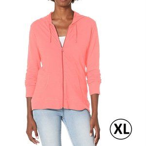 2/$25 NWOT Hanes Women's light weight jersey layering Zip up Hoodie 100% cotton
